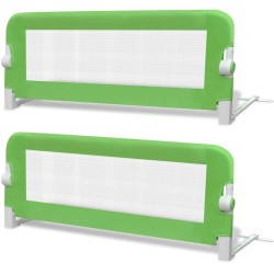 vidaXL Kleinkind-Bettschutzgitter 2 Stk. Grün 102x42 cm