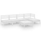 vidaXL 6-tlg. Garten-Lounge-Set Massivholz Kiefer Weiß vidaXL 6-tlg. Garten-Lounge-Set Massivholz Kiefer Weiß