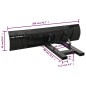 vidaXL Schneeschild für Gabelstapler 200x48 cm Schwarz vidaXL Schneeschild für Gabelstapler 200x48 cm Schwarz