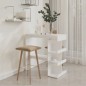 vidaXL Bartisch mit Regal Weiß 100x50x101,5 cm Holzwerkstoff vidaXL Bartisch mit Regal Weiß 100x50x101,5 cm Holzwerkstoff