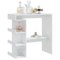 vidaXL Bartisch mit Regal Weiß 100x50x101,5 cm Holzwerkstoff vidaXL Bartisch mit Regal Weiß 100x50x101,5 cm Holzwerkstoff