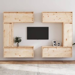 vidaXL TV-Schränke 6 Stk. Massivholz Kiefer