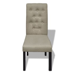 vidaXL Esszimmerstühle 4 Stk. Beige Stoff