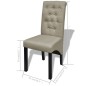 vidaXL Esszimmerstühle 4 Stk. Beige Stoff vidaXL Esszimmerstühle 4 Stk. Beige Stoff