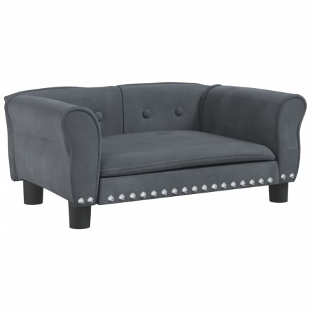 vidaXL Hundebett Dunkelgrau 70x45x30 cm Samt