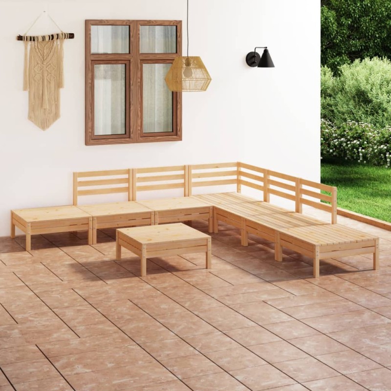 vidaXL 8-tlg. Garten-Lounge-Set Massivholz Kiefer vidaXL 8-tlg. Garten-Lounge-Set Massivholz Kiefer