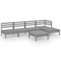 vidaXL 6-tlg. Garten-Lounge-Set Massivholz Kiefer Grau vidaXL 6-tlg. Garten-Lounge-Set Massivholz Kiefer Grau