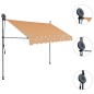 vidaXL Einziehbare Markise Handbetrieben mit LED 300 cm Gelb und Blau vidaXL Einziehbare Markise Handbetrieben mit LED 300 cm Gelb und Blau