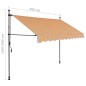 vidaXL Einziehbare Markise Handbetrieben mit LED 300 cm Gelb und Blau vidaXL Einziehbare Markise Handbetrieben mit LED 300 cm Gelb und Blau