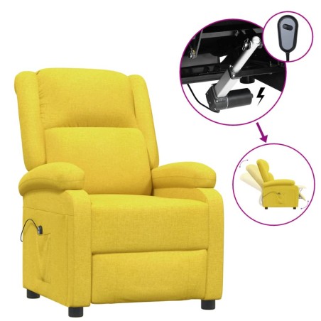 vidaXL Relaxsessel Elektrisch Gelb Stoff