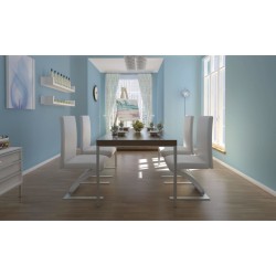 vidaXL Esszimmerstühle 4 Stk. Weiß Kunstleder 