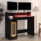 vidaXL Schreibtisch mit LEDs Schwarz 97x45x90 cm Holzwerkstoff vidaXL Schreibtisch mit LEDs Schwarz 97x45x90 cm Holzwerkstoff