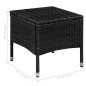 vidaXL Gartenstuhl und Hocker mit Polstern Poly Rattan Schwarz vidaXL Gartenstuhl und Hocker mit Polstern Poly Rattan Schwarz