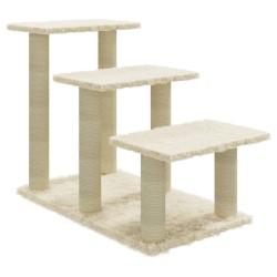 vidaXL Kratzbaum mit Sisal-Kratzsäulen Creme 50,5 cm