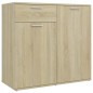 vidaXL Sideboard Sonoma-Eiche 80x36x75 cm Holzwerkstoff vidaXL Sideboard Sonoma-Eiche 80x36x75 cm Holzwerkstoff
