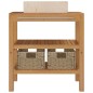 vidaXL Waschtisch Massivholz Teak mit Waschbecken Marmor Creme vidaXL Waschtisch Massivholz Teak mit Waschbecken Marmor Creme