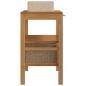 vidaXL Waschtisch Massivholz Teak mit Waschbecken Marmor Creme vidaXL Waschtisch Massivholz Teak mit Waschbecken Marmor Creme