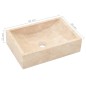 vidaXL Waschtisch Massivholz Teak mit Waschbecken Marmor Creme vidaXL Waschtisch Massivholz Teak mit Waschbecken Marmor Creme