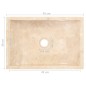 vidaXL Waschtisch Massivholz Teak mit Waschbecken Marmor Creme vidaXL Waschtisch Massivholz Teak mit Waschbecken Marmor Creme