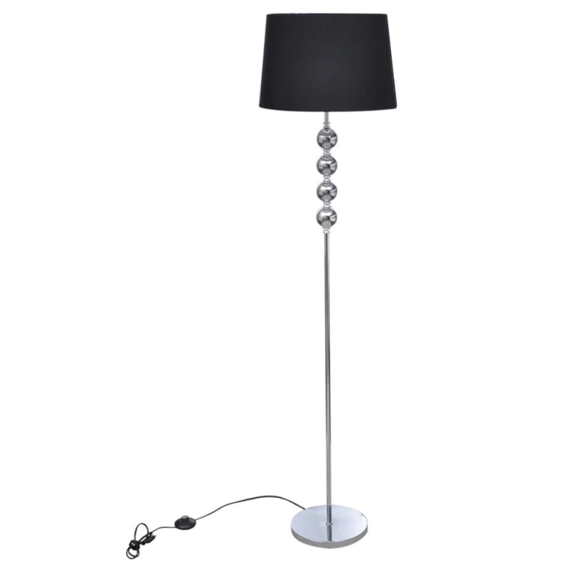 vidaXL Stehlampe mit 4-Kugel-Dekoelement Schwarz vidaXL Stehlampe mit 4-Kugel-Dekoelement Schwarz