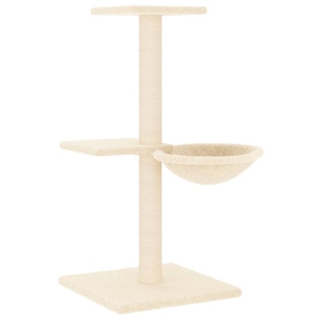 vidaXL Kratzbaum mit Sisal-Kratzsäulen Creme 72 cm