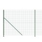 vidaXL Maschendrahtzaun mit Bodenflansch Grün 1,8x25 m vidaXL Maschendrahtzaun mit Bodenflansch Grün 1,8x25 m