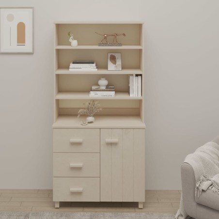 vidaXL Highboard HAMAR Massivholz Kiefer Honigbraun