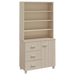 vidaXL Highboard HAMAR Massivholz Kiefer Honigbraun