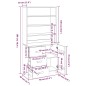 vidaXL Highboard HAMAR Massivholz Kiefer Honigbraun vidaXL Highboard HAMAR Massivholz Kiefer Honigbraun