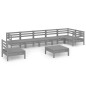 vidaXL 8-tlg. Garten-Lounge-Set Massivholz Kiefer Grau vidaXL 8-tlg. Garten-Lounge-Set Massivholz Kiefer Grau