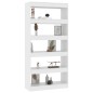 vidaXL Bücherregal/Raumteiler Weiß 80x30x166 cm Holzwerkstoff vidaXL Bücherregal/Raumteiler Weiß 80x30x166 cm Holzwerkstoff