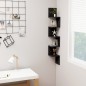vidaXL Wand-Eckregal Schwarz 20x20x127,5 cm Holzwerkstoff vidaXL Wand-Eckregal Schwarz 20x20x127,5 cm Holzwerkstoff