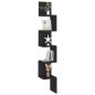 vidaXL Wand-Eckregal Schwarz 20x20x127,5 cm Holzwerkstoff vidaXL Wand-Eckregal Schwarz 20x20x127,5 cm Holzwerkstoff
