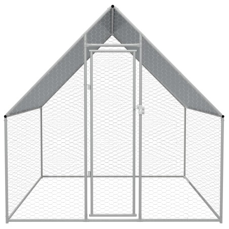 vidaXL Outdoor-Hühnerkäfig 2x2x1,92 m Verzinkter Stahl