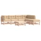 vidaXL 7-tlg. Garten-Lounge-Set mit Kissen Massivholz vidaXL 7-tlg. Garten-Lounge-Set mit Kissen Massivholz