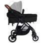 2-in-1 Kinderwagen Anthrazit und Schwarz Stahl 2-in-1 Kinderwagen Anthrazit und Schwarz Stahl