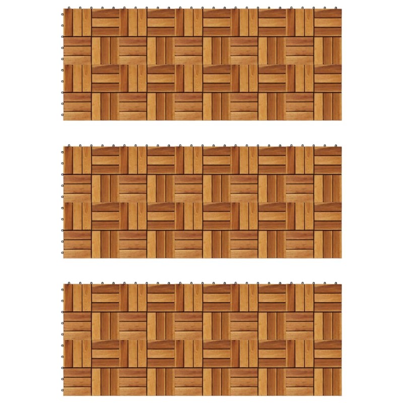 vidaXL Terrassenfliesen 30er Set Akazie 30 x 30 cm vidaXL Terrassenfliesen 30er Set Akazie 30 x 30 cm