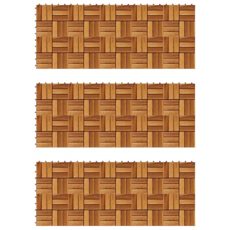vidaXL Terrassenfliesen 30er Set Akazie 30 x 30 cm