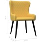 vidaXL Esszimmerstühle 6 Stk. Gelb Stoff vidaXL Esszimmerstühle 6 Stk. Gelb Stoff