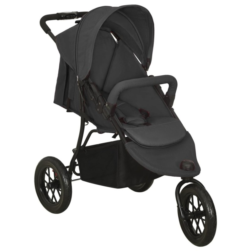 vidaXL Kinderwagen Anthrazit Stahl vidaXL Kinderwagen Anthrazit Stahl