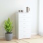 vidaXL Sideboard mit 6 Schubladen Weiß 50x34x96 cm Holzwerkstoff vidaXL Sideboard mit 6 Schubladen Weiß 50x34x96 cm Holzwerkstoff