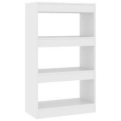 vidaXL Bücherregal/Raumteiler Weiß 60x30x103 cm Holzwerkstoff