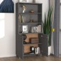 vidaXL Highboard HAMAR Massivholz Kiefer Dunkelgrau vidaXL Highboard HAMAR Massivholz Kiefer Dunkelgrau
