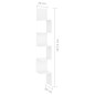 vidaXL Wand-Eckregal Hochglanz-Weiß 20x20x127,5 cm Holzwerkstoff vidaXL Wand-Eckregal Hochglanz-Weiß 20x20x127,5 cm Holzwerkstoff