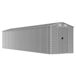 vidaXL Gerätehaus Hellgrau 191x895x198 cm Verzinkter Stahl