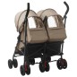 Geschwisterwagen Taupe Stahl Geschwisterwagen Taupe Stahl