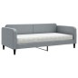 vidaXL Tagesbett mit Matratze Hellgrau 90x190 cm Stoff vidaXL Tagesbett mit Matratze Hellgrau 90x190 cm Stoff