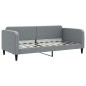 vidaXL Tagesbett mit Matratze Hellgrau 90x190 cm Stoff vidaXL Tagesbett mit Matratze Hellgrau 90x190 cm Stoff