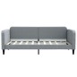 vidaXL Tagesbett mit Matratze Hellgrau 90x190 cm Stoff vidaXL Tagesbett mit Matratze Hellgrau 90x190 cm Stoff