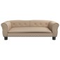 vidaXL Hundebett Cappuccino-Braun 95x55x30 cm Kunstleder vidaXL Hundebett Cappuccino-Braun 95x55x30 cm Kunstleder